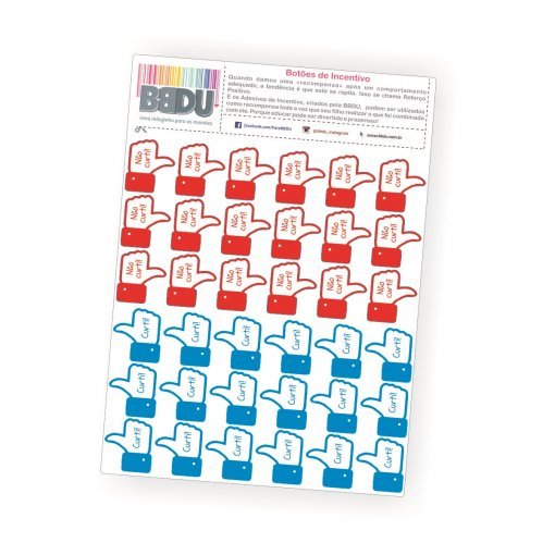 Adesivos de Incentivo - Botão Curtir