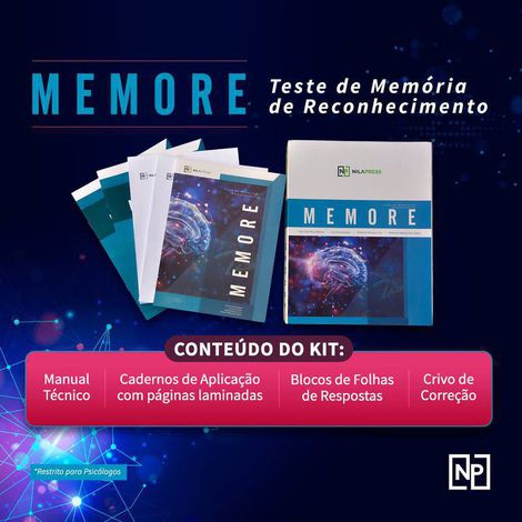 MEMORE - Teste de Memória de Reconhecimento (Kit Completo)