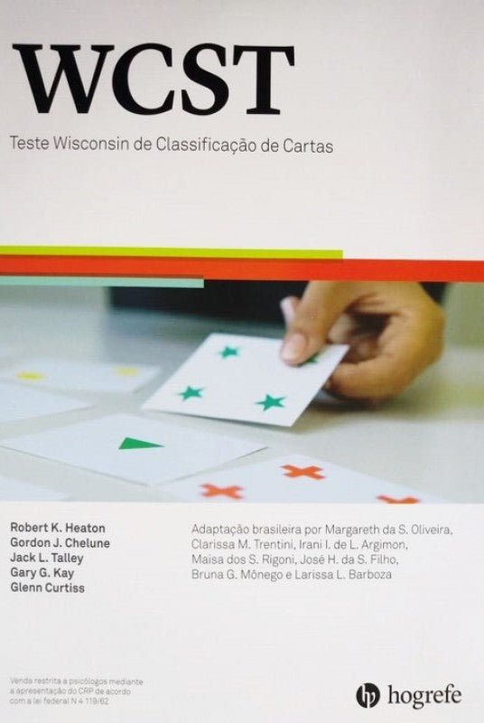 WCST - Teste Wisconsin de Classificação de Cartas (Bloco 25 folhas)