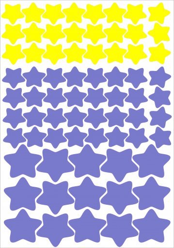 Adesivos de Incentivo - Estrelas Rosa, lilas e amarela