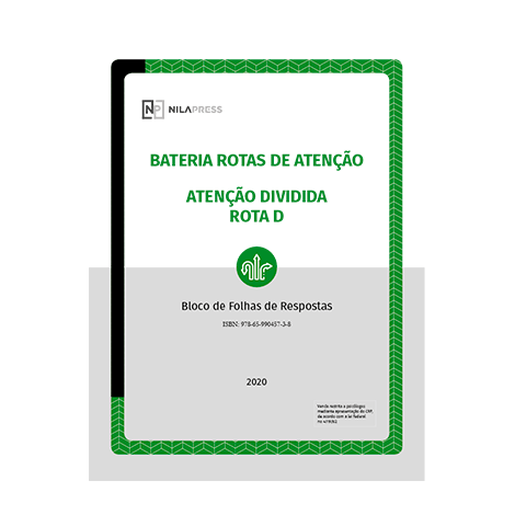 Bateria Rotas de Atenção - ROTA D (Bloco de Folha de Respostas - Atenção Dividida c/ 25 folhas)