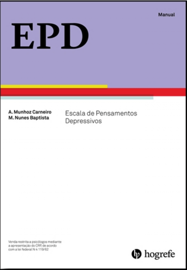 EPD – Escala de Pensamentos Depressivos (Bloco de resposta)