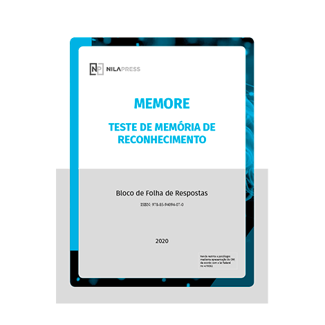 MEMORE - Teste de Memória de Reconhecimento (Bloco de Folha de Respostas c/ 25 folhas)