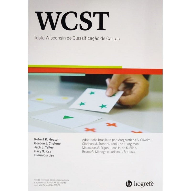 WCST - Teste Wisconsin de Classificação de Cartas (Bloco 25 folhas)